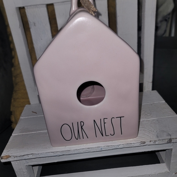 Rae Dunn Pink Ceramic Birdhouse - Picture 1 of 3